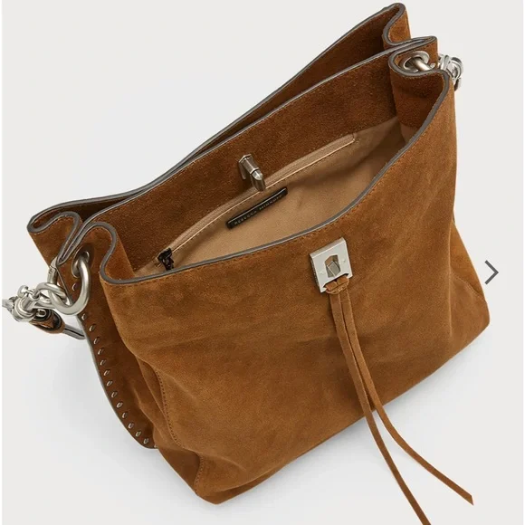 Rebecca Minkoff Whiskey Equestrian 
Darren Studded Suede Leather Shoulder Bag - Picture 4 of 16